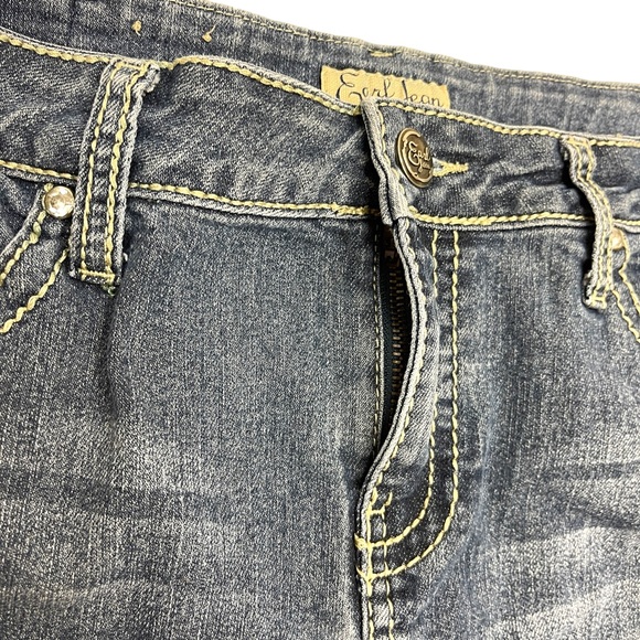 Earl jeans vintage denim skirt size 10 US washed blue size Y2K Jeans - Picture 5 of 12